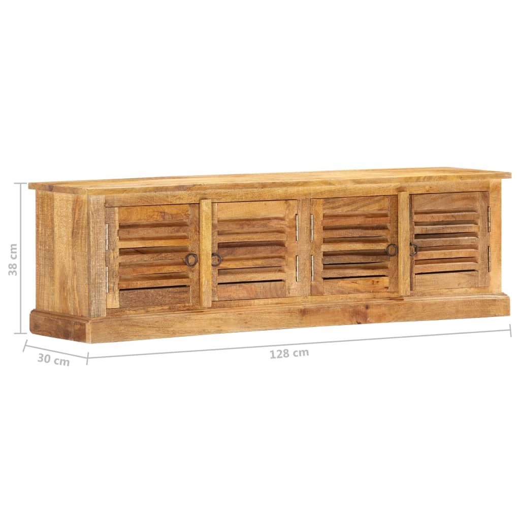 Storage Bench 128 cm Solid Mango Wood